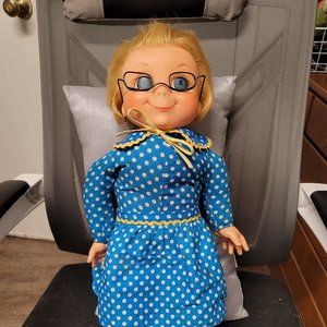 Vintage 1967 22" Mrs. Beasley Doll*She TALKS!!!*Original Clothes*Repro Glasses!!